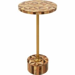Side Table Domero Geo Brown Sehpa