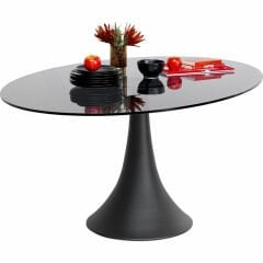 Table Grande Possibilita Smoke Glass Yemek Masası