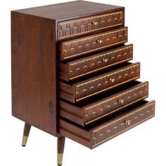 Muskat 6 Drawers Masif Ahşap Şifonyer