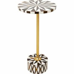 Side Table Domero Star Brown White Sehpa