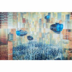 3D Future City Cam Resim 150x100cm