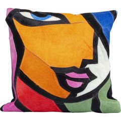 Abstract Lady Face Polyester Kırlent 40x40 cm