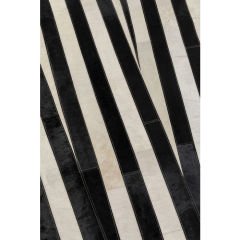 Tapes Siyah Beyaz Deri Halı 170x240 cm