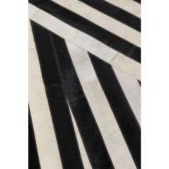 Tapes Siyah Beyaz Deri Halı 170x240 cm