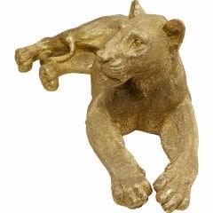 Lion Gold Reçine Dekoratif Obje 113 cm