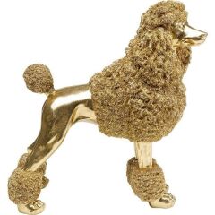 Deco Figurine Mrs Poodle Gold 34 cm