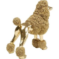 Deco Figurine Mrs Poodle Gold 34 cm