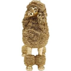 Deco Figurine Mrs Poodle Gold 34 cm