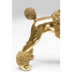 Deco Figurine Mrs Poodle Gold 34 cm