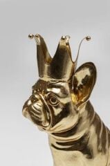 Deko Figür Crowned Dog Gold 19 Cm