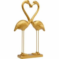 Flamingo Love Gold Dekoratif Obje 63cm