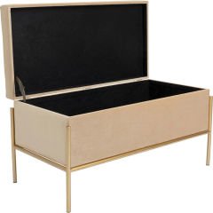 Buttons Storage Beige Small Bench