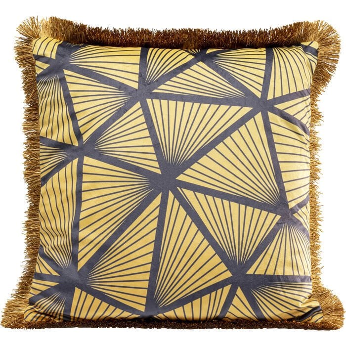 Abstract Fringe Polyester Kırlent 45x45 cm