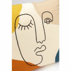 Face Art Pamuk Kırlent 50x50 cm