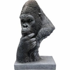 Thinking Gorilla Head Dekoratif Obje