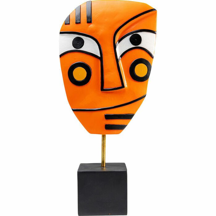 Face Orange Poliresin Dekoratif Obje