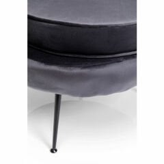 Armchair Water Lily Black Grey Berjer