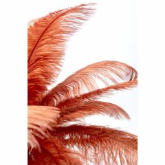 Feather Palmiye Yaprakları Paslı Kırmızı Masa Lambası