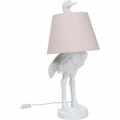 Animal Ostrich White Poliresin Masa Lambası