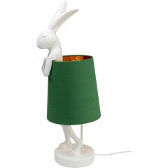 Animal Tavşan Model Beyaz Yeşil Masa Lambası