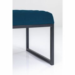 Petrol Rengi Kadife Metal Bench