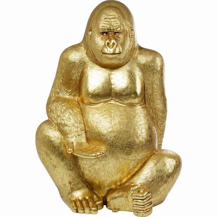 Shiny Gorilla Silver Dekoratif Obje 80cm