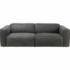 Sofa Henry 3 Seater Leather Grey Kanepe