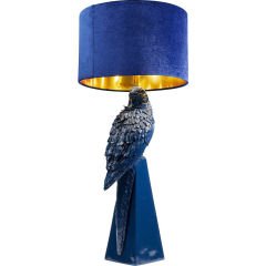 Parrot Mavi Pirinç Kaplama Masa Lambası 84 cm