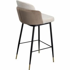 Hojas Beige Çelik Ayaklı Bar Sandalyesi