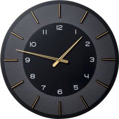 Wall Clock Lio Black Ø60cm