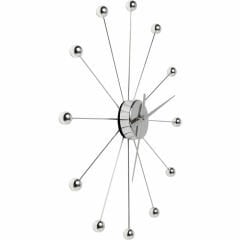 Wall Clock Like Umbrella Balls Chrome