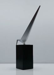 Origami Kuş Biblo Mermer Kaideli Çelik Siyah 46 Cm