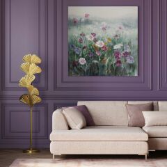 Pastell Flowers Kanvas Tablo 120x120cm