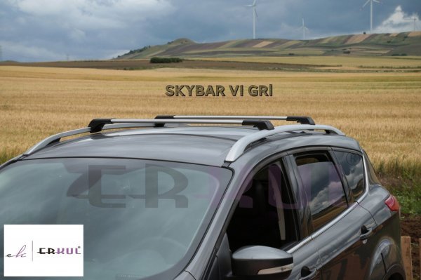 VOLKSWAGEN-TOUAREG 2010-2018 Ara Atkı Skybar V1 Gri