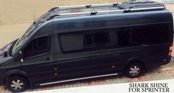 MERCEDES-SPRINTER EXTRA LONG 2006 üzeri Tavan Çıtası Shark Siyah