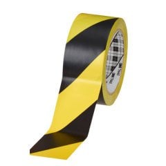 3M 766 Vinil Yer ve Güvenlik İşaretleme Bandı Sarı / Siyah 50mm*33mt