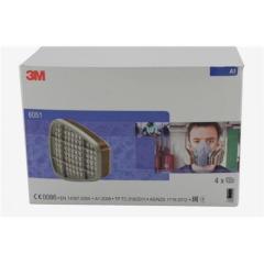 3M 6051 A1 Organik Gaz Buhar Filtresi 1 Takım / 1 Çift