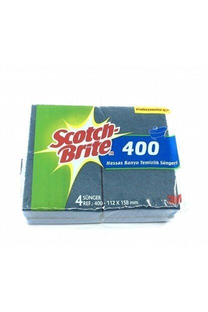 3M Scotch Brite 400 Hassas Banyo Temizlik Süngeri Mavi Renk 8 Paket / 32 adet sünger