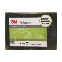 3M Scotch Brite 64 Genel Amaçlı Ekonomik Bulaşık Süngeri Yeşil 1 Paket / 6 adet sünger