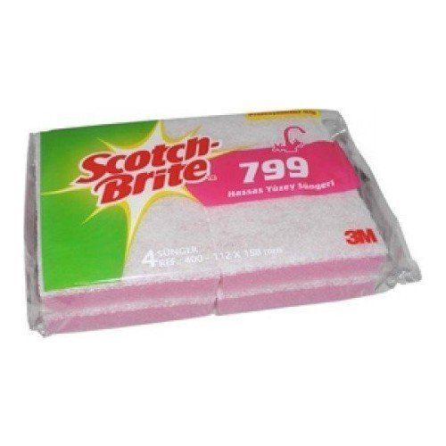 3M Scotch Brite  799 Hassas Yüzey Süngeri 4 Paket / 16 adet sünger