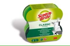 3M Scotch Brite Klasik Konfor Tırnak Koruyuculu Ovma Süngeri 1 Paket / 2 adet sünger