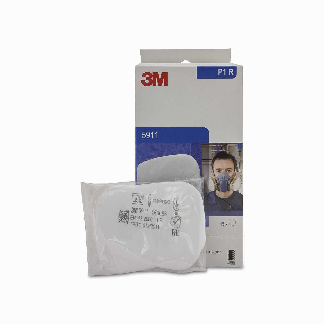 3M 5911 P1 Toz ve Sis Ped Filtresi 1 Kutu / 15 ÇİFT