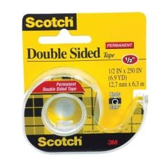 3M Scotch 136 Çift Taraflı Bant Kesicili 12mm*6,3mt  1 ADET