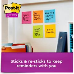 Post-it® 654 Super Sticky Not Kanarya Sarısı 76x76 mm 90 Yaprak  / 4 Paket