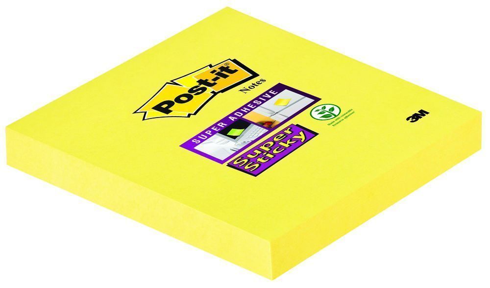 Post-it® 654 Super Sticky Not Kanarya Sarısı 76x76 mm 90 Yaprak  / 5 Paket