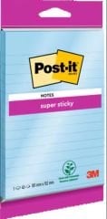 3M Post-it® Super Sticky Not Bulut Mavi Çizgili 101mm*152mm 45 yaprak