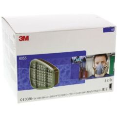 3M 6055 A2 Organik Gaz Buhar Filtresi 5 Takım / 5 Çift