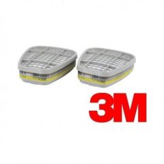 3M 6057 ABE1 Organik İnorganik Asit Gaz Buhar Filtresi 3 ÇİFT