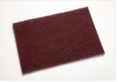 3M Scotch Brite 64659 İnce Dayanıklı Esnek Kırmızı El Pedi 114mm*228mm 4 Adet