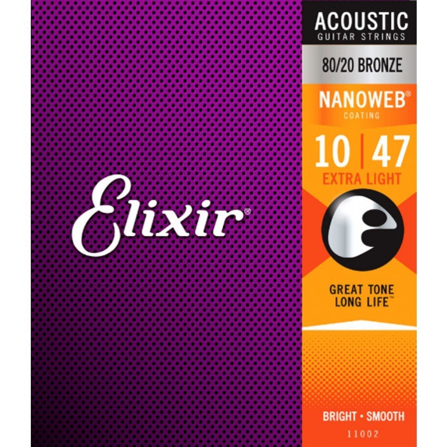 Elixir 010-047 Nanoweb Bronz Akustik Gitar Teli (11002)